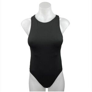 Zara Women's Round Neck Black Bodysuit Size Medium